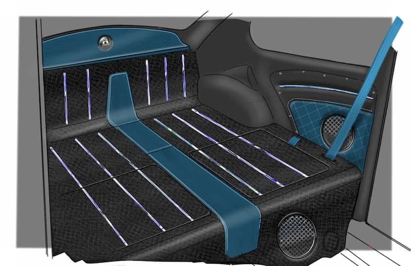 71 VW Type1 Cargo Area Concept Drawing