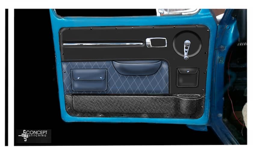 71 VW Type1 Door Panel Concept Drawing